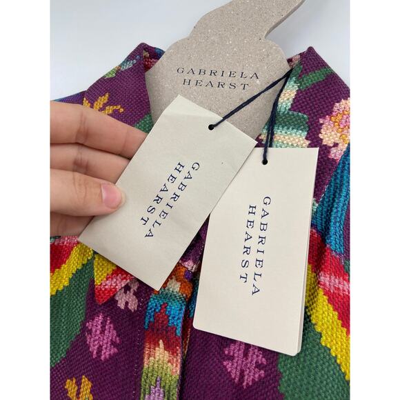 Gabriela Hearst Henri Paradiso Print Multicolor Long Sleeve Top Size 38 NWT - Picture 3 of 7